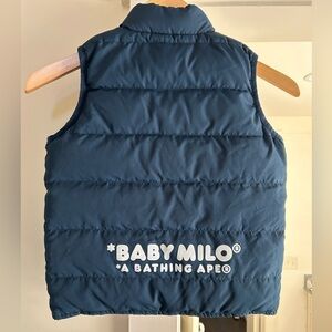 Bape Baby Milo Reversible Puffer Vest Sz 120